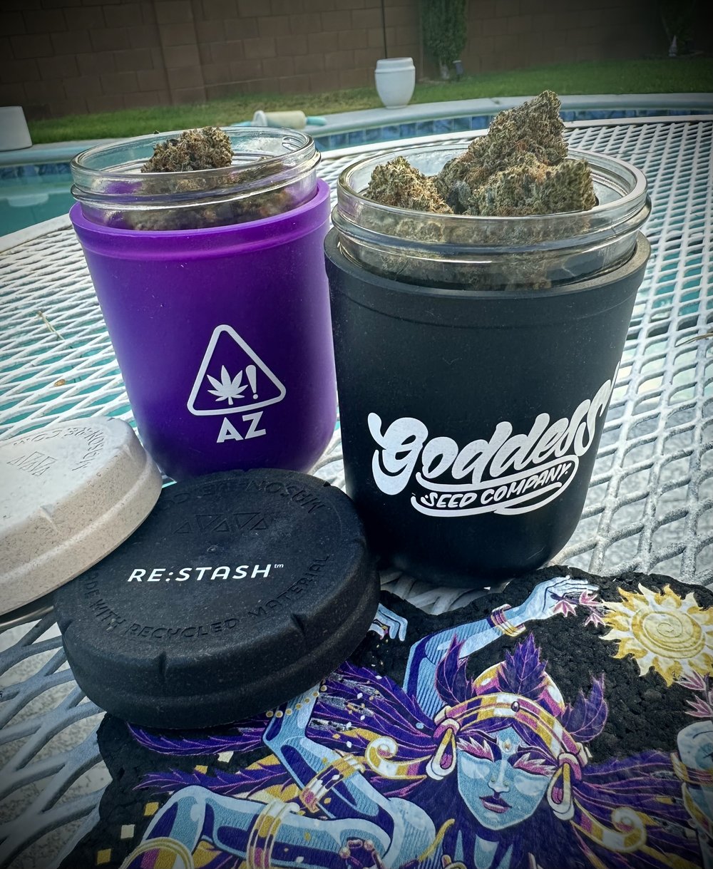 Goddess Seed Co. (BLACK) 8oz. Re:Stash Mason Jar