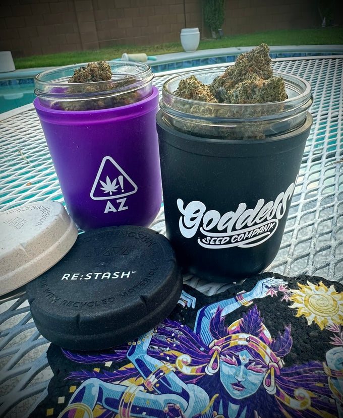Goddess Seed Co. (BLACK) 8oz. Re:Stash Mason Jar
