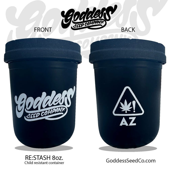 Goddess Seed Co. (BLACK) 8oz. Re:Stash Mason Jar